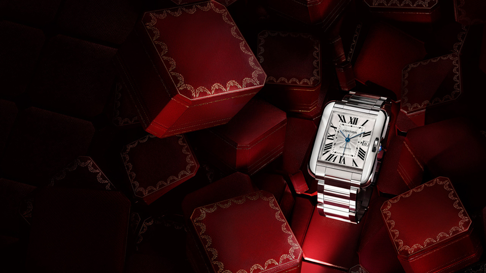 blue steel pointer fake Cartier Tank Anglaise